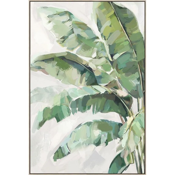 ΠΙΝΑΚΑΣ ΚΑΜΒΑΣ ΠΡΑΣΙΝΟ ΜΠΑΝΑΝΙΑ ΣΕ ΚΟΡΝΙΖΑ - 82.5x122.5x3.5cm 6/ΚΙΒ – Δίνει premium χαρακτήρα στο περιβάλλον | iroots.gr