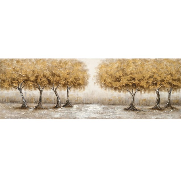 ΠΙΝΑΚΑΣ ΚΑΜΒΑΣ ΧΡΥΣΟΣ ΜΕ 7 ΧΡΥΣΑ ΔΕΝΤΡΑ - 50x150cm 6/KIB