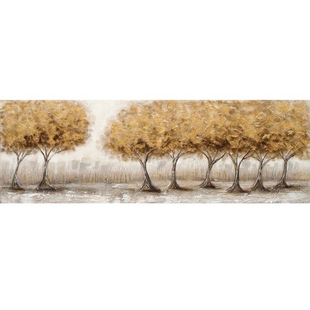 ΠΙΝΑΚΑΣ ΚΑΜΒΑΣ ΧΡΥΣΟΣ ΜΕ 8 ΧΡΥΣΑ ΔΕΝΤΡΑ - 50x150cm 6/KIB