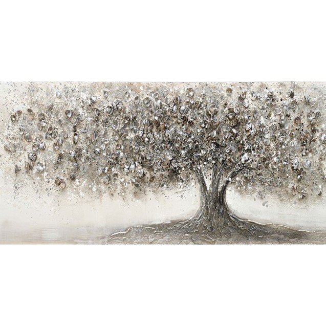 ΠΙΝΑΚΑΣ ΚΑΜΒΑΣ ΓΚΡΙ ΜΕ 1 ΓΚΡΙ ΔΕΝΤΡΟ ΜΕΓΑΛΟ - 60x120cm 6/KIB – Δημιουργεί αίσθηση πολυτέλειας χωρίς κόπο | iroots.gr