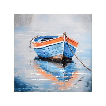 ΠΙΝΑΚΑΣ ΚΑΜΒΑΣ ΜΠΛΕ ΚΑΡΑΒΙ ΣΤΗΝ ΘΑΛΑΣΣΑ 60x60CM 16/KIB – Ταιριάζει σε κάθε μοντέρνο ή επαγγελματικό χώρο | iroots.gr