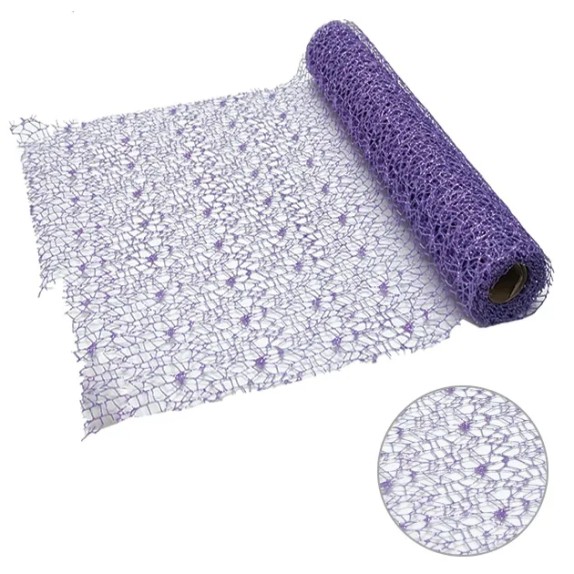 ΡΟΛΟ ΥΦΑΣΜΑ ΔΙΧΤΥ ΜΩΒ ΓΚΛΙΤΕΡ 48cm X 5yd 120ΚΙΒ – Δημιουργεί αίσθηση πολυτέλειας χωρίς κόπο | iroots.gr