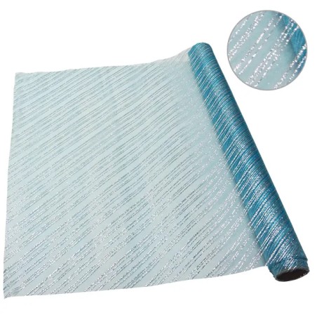 ΡΟΛΟ ΥΦΑΣΜΑ ΟΡΓΑΝΤΖΑ ΤΙΡΚΟΥΑΖ ΜΕΤΑΛΛΙΖΕ 48cm X 5yd 120ΚΙΒ – Ταιριάζει σε κάθε μοντέρνο ή επαγγελματικό χώρο | iroots.gr