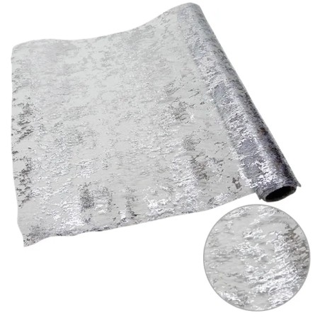 ΡΟΛΟ ΥΦΑΣΜΑ ΑΣΗΜΙ ΜΕΤΑΛΛΙΖΕ-ΔΙΑΦΑΝΟ 48cm X 5yd – Δημιουργεί αίσθηση πολυτέλειας χωρίς κόπο | iroots.gr