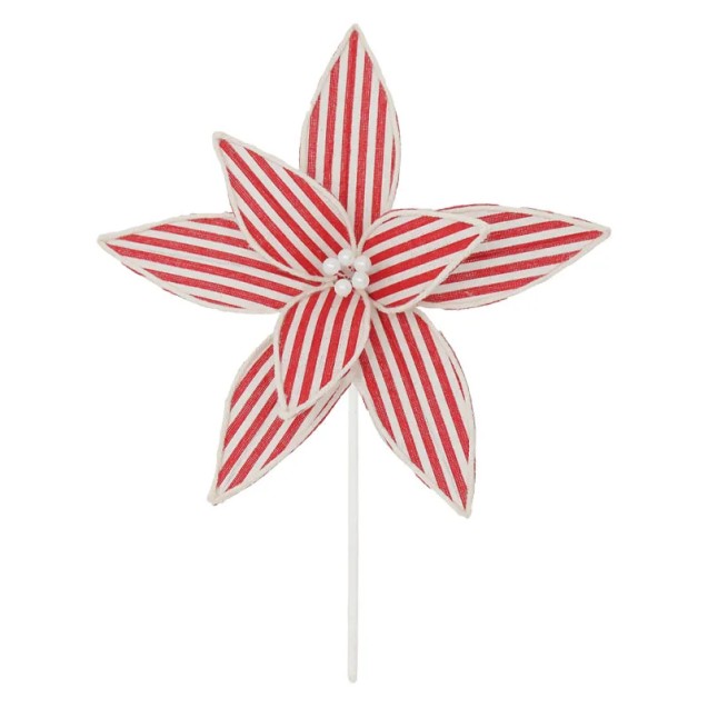 ΧΡΙΣΤΟΥΓΕΝNΙΑΤΙΚΟ ΠΙΚ ΑΛΕΞΑΝΔΡΙΝΟ ΚΟΚΚΙΝΟ/ΑΣΠΡΟ ΡΙΓΕ - Φ30cm Υ30cm 360/ΚΙΒ – Προσφέρει μοναδική αισθητική | iroots.gr