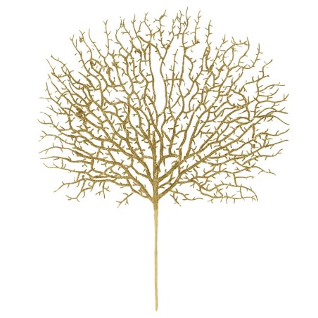 ΧΡΙΣΤΟΥΓΕΝNΙΑΤΙΚΟ ΚΛΑΔΙ ΚΟΡΑΛΙ ΧΡΥΣΟ ΜΕ ΓΚΛΙΤΕΡ - Φ50cm Υ41cm 360/ΚΙΒ – Δίνει premium χαρακτήρα στο περιβάλλον | iroots.gr