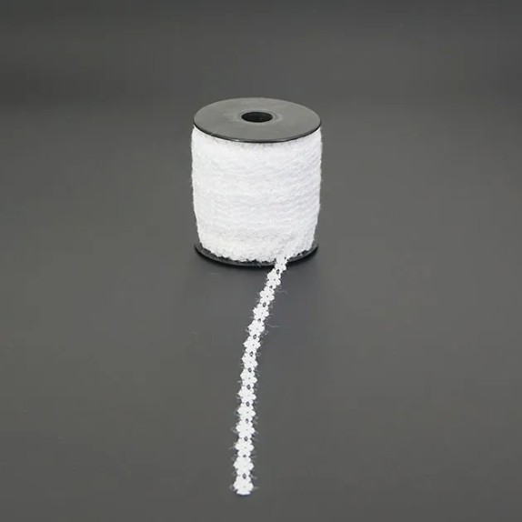 ΛΕΥΚΟ ΔΑΝΤΕΛΑ ΤΡΙΑΝΤΑΦΥΛΛΑΚΙ ΣΚΛΗΡΗ ΠΟΛΥΕΣΤΕΡΙΚΗ 0.8cm X 100yd 1/10KIB – Δημιουργεί αίσθηση πολυτέλειας χωρίς κόπο | iroots.gr