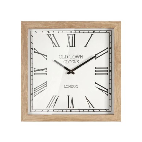 ΩΡΟΛΟΪ ΤΟΙΧΟΥ ΚΑΦΕ/ΛΕΥΚΟ ΤΕΤΡΑΓΩΝΟ ΜΕ ΓΥΑΛΙ & ΛΑΤΙΝΙΚΟΥΣ ΑΡΙΘΜΟΥΣ - 42x42x6cm 4/ΚΙΒ – Δίνει premium χαρακτήρα στο περιβάλλον | i