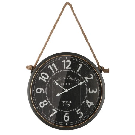 ΩΡΟΛΟΪ ΤΟΙΧΟΥ ΜΑΥΡΟ ΣΤΡΟΓΓΥΛΟ ΜΕ ΓΥΑΛΙ & ΣΧΟΙΝΙ - Φ40x6cm 6/ΚΙΒ – Δίνει premium χαρακτήρα στο περιβάλλον | iroots.gr