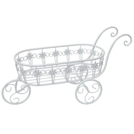 ΜΕΤΑΛΛΙΚΟ ΔΙΑΚΟΣΜΗΤΙΚΟ ΚΑΡΟΤΣΙ ΛΕΥΚΟ 60x27x20cm – Αναβαθμίζει άμεσα τον χώρο σου | iroots.gr