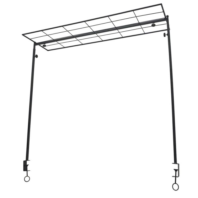 ΜΕΤΑΛΛΙΚO Π ΜΑΥΡΟ ΡΥΘΜΙΖΟΜΕΝΟ ΜΕΤΑΤΡΟΠΗΣ ΤΡΑΠΕΖΙΟΥ-ΠΑΓΚΟΥ ΣΕ ΜΠΑΡ ΜΕ ΟΡΟΦΗ ΠΛΕΓΜΑ - 211.5x40x151.5cm 4/KIB – Προσφέρει μοναδική 