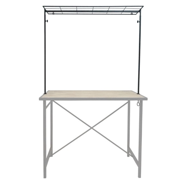 ΜΕΤΑΛΛΙΚO Π ΜΑΥΡΟ ΡΥΘΜΙΖΟΜΕΝΟ ΜΕΤΑΤΡΟΠΗΣ ΤΡΑΠΕΖΙΟΥ-ΠΑΓΚΟΥ ΣΕ ΜΠΑΡ ΜΕ ΟΡΟΦΗ ΠΛΕΓΜΑ - 211.5x40x151.5cm 4/KIB – Προσφέρει μοναδική 