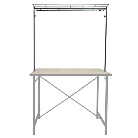 ΜΕΤΑΛΛΙΚO Π ΜΑΥΡΟ ΡΥΘΜΙΖΟΜΕΝΟ ΜΕΤΑΤΡΟΠΗΣ ΤΡΑΠΕΖΙΟΥ-ΠΑΓΚΟΥ ΣΕ ΜΠΑΡ ΜΕ ΟΡΟΦΗ ΠΛΕΓΜΑ - 211.5x40x151.5cm 4/KIB – Προσφέρει μοναδική 