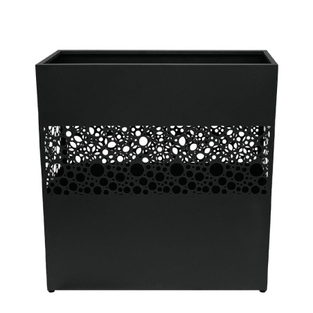 ΖΑΡΝΤΙΝΙΕΡΑ ΜΕΤΑΛΛΙΚΗ ΜΑΥΡΟ ΔΙΑΤΡΗΤΟ ΜΟΤΙΒΟ ΚΥΚΛΟΙ - 100x30x100cm – Δίνει premium χαρακτήρα στο περιβάλλον | iroots.gr