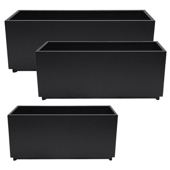 ΖΑΡΝΤΙΝΙΕΡΑ ΜΕΤΑΛΛΙΚΗ ΣΕΤ/3 ΜΑΥΡΟ ΟΡΘΟΓΩΝΙΟ - L:120x35x50, M:100x30x45, S:80x25x40cm – Δημιουργεί αίσθηση πολυτέλειας χωρίς κόπο