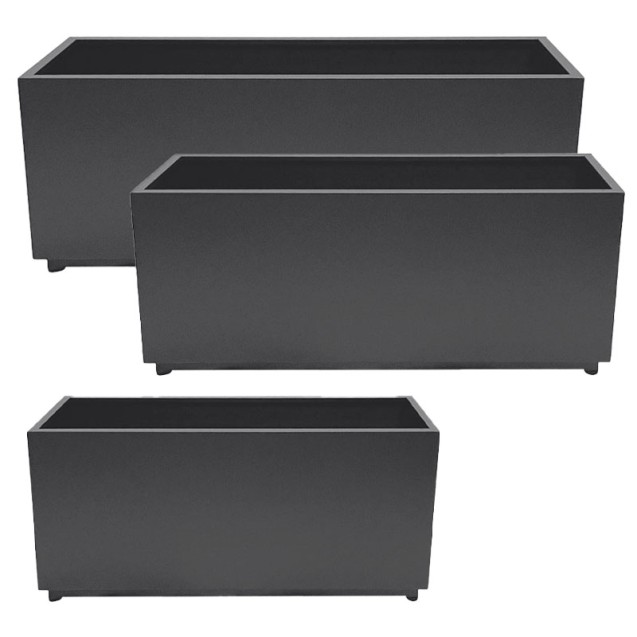 ΖΑΡΝΤΙΝΙΕΡΑ ΜΕΤΑΛΛΙΚΗ ΣΕΤ/3 ΑΝΘΡΑΚΙ ΟΡΘΟΓΩΝΙΟ - L:120x35x50, M:100x30x45, S:80x25x40cm – Αναβαθμίζει άμεσα τον χώρο σου | iroots