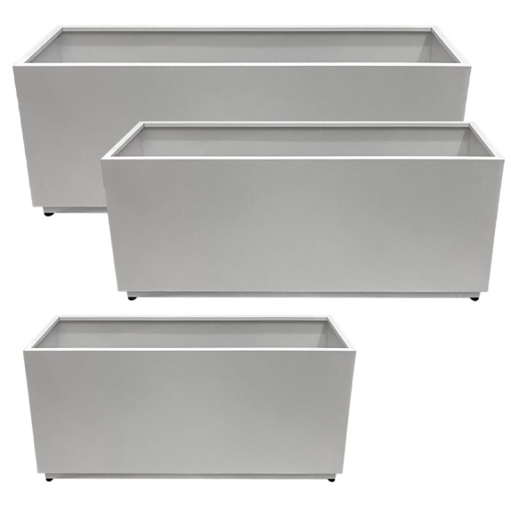 ΖΑΡΝΤΙΝΙΕΡΑ ΜΕΤΑΛΛΙΚΗ ΣΕΤ/3 ΛΕΥΚΟ ΠΑΓΟΥ ΟΡΘΟΓΩΝΙΟ - L:120x35x50, M:100x30x45, S:80x25x40cm – Προσφέρει μοναδική αισθητική | iroo