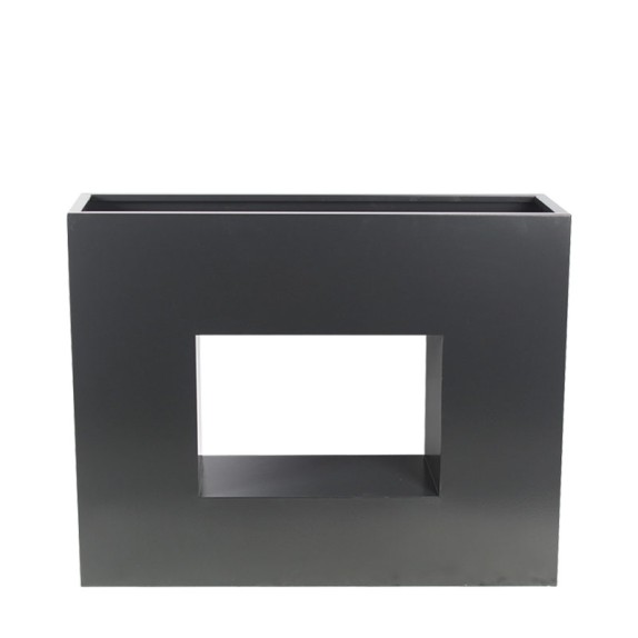 ΖΑΡΝΤΙΝΙΕΡΑ ΜΕΤΑΛΛΙΚΗ ΑΘΡΑΚΙ ΟΡΘΟΓΩΝΙΟ ME ΤΡΥΠΑ - 100x26x80cm 1/KIB – Δίνει premium χαρακτήρα στο περιβάλλον | iroots.gr