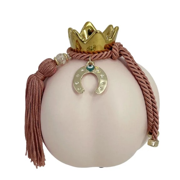 ΚΕΡΑΜΙΚΟ ΡΟΔΙ ΜΕΓΑΛΟ ΡΟΖ/ΧΡΥΣΟ ΣΤΟΛΙΣΜΕΝΟ ΧΡΥΣΟ ΠΕΤΑΛΟ ΣΑΠΙΟ ΜΗΛΟ ΦΟΥΝΤΑ - Φ12.3x13cm 1/18ΚΙΒ – Αναβαθμίζει άμεσα τον χώρο σου |