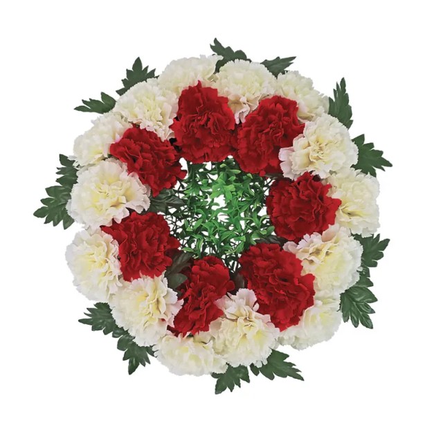 ΣΤΕΦΑΝΙ ΛΟΥΛΟΥΔΙΩΝ ΕΚΡΟΥ/ΚΟΚΚΙΝΟ ΓΑΡΥΦΑΛΛΑ Φ40cm 1/16KIB – Προσφέρει μοναδική αισθητική | iroots.gr