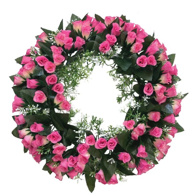 ΣΤΕΦΑΝΙ ΛΟΥΛΟΥΔΙΩΝ ΡΟΖ/ΦΟΥΞ ΤΡΙΑΝΤΑΦΥΛΛΟ ΜΠΟΥΜΠΟΥΚΙ - Φ42cm 16/ΚΙΒ – Αναβαθμίζει άμεσα τον χώρο σου | iroots.gr