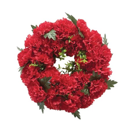 ΣΤΕΦΑΝΙ ΛΟΥΛΟΥΔΙΩΝ ΚΟΚΚΙΝΟ ΓΑΡΥΦΑΛΛΑ - Φ40cm 16/ΚΙΒ – Δίνει premium χαρακτήρα στο περιβάλλον | iroots.gr