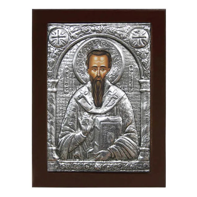 ΕΙΚΟΝΑ ΑΛΟΥΜΙΝΙΟΥ ΑΓ. ΒΑΣΙΛΕΙΟΣ - 17x21cm – Δημιουργεί αίσθηση πολυτέλειας χωρίς κόπο | iroots.gr