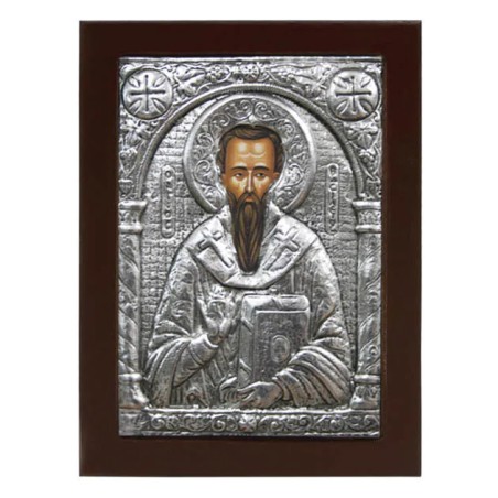ΕΙΚΟΝΑ ΑΛΟΥΜΙΝΙΟΥ ΑΓ. ΒΑΣΙΛΕΙΟΣ - 17x21cm – Δημιουργεί αίσθηση πολυτέλειας χωρίς κόπο | iroots.gr