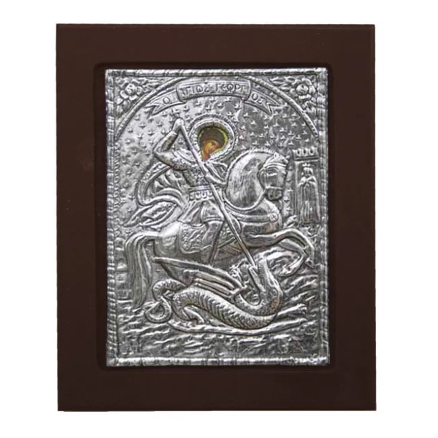 ΕΙΚΟΝΑ ΑΛΟΥΜΙΝΙΟΥ ΑΓ. ΓΕΩΡΓΙΟΣ - 12x15cm – Δίνει premium χαρακτήρα στο περιβάλλον | iroots.gr