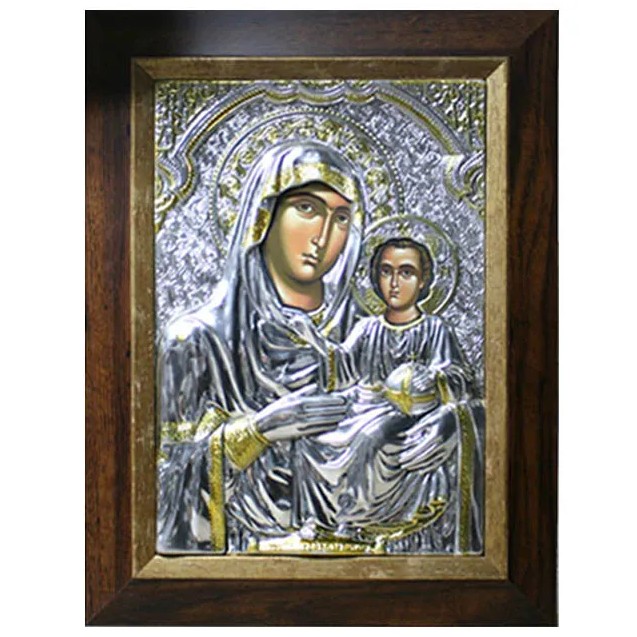 EIKONA ΑΛΟΥΜΙΝΙΟΥ ΠΑΝΑΓΙΑ ΙΕΡΟΣΟΛΥΜΙΤΙΣΣΑ - 38x51cm – Προσφέρει μοναδική αισθητική | iroots.gr