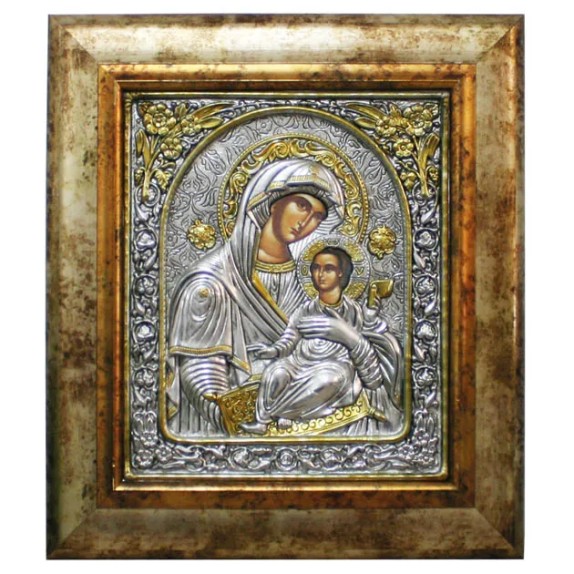 EIKONA ΑΛΟΥΜΙΝΙΟΥ ΒΕΝΕΤΣΙΑΝΙΚΗ Β ΠΑΝΑΓΙΑ-ΧΡΙΣΤΟΣ - 39x43cm – Δημιουργεί αίσθηση πολυτέλειας χωρίς κόπο | iroots.gr