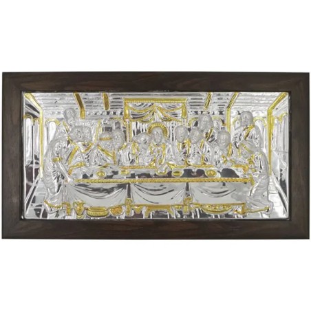 ΕΙΚΟΝΑ ΑΛΟΥΜΙΝΙΟΥ ΜΥΣΤΙΚΟΣ ΔΕΙΠΝΟΣ - ΜΕ ΧΡΥΣΟ - 50x37x3cm – Δίνει premium χαρακτήρα στο περιβάλλον | iroots.gr