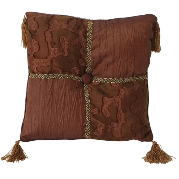 ΜΑΞΙΛΑΡΙ ΚΑΦΕ-ΧΡΥΣΟ ΤΕΤΡΑΓΩΝΟ ΜΕ ΚΕΝΤΗΜΑ ΚΑΙ ΦΟΥΝΤΕΣ 30x30cm – Ταιριάζει σε κάθε μοντέρνο ή επαγγελματικό χώρο | iroots.gr