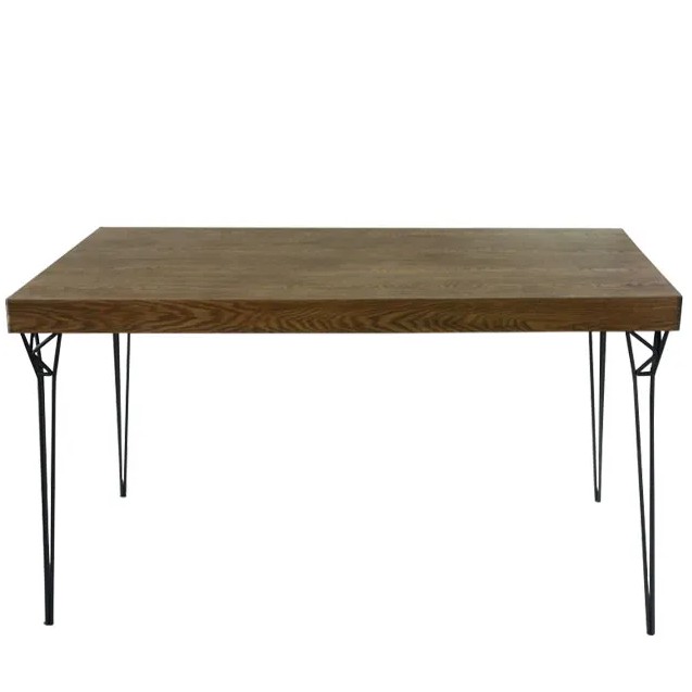 ΤΡΑΠΕΖΙ ΜΕ ΜΕΤΑΛΛΙΚΑ ΠΟΔΙΑ - MAYΡΟ/ΚΑΦΕ 150x90x80cm – Αναβαθμίζει άμεσα τον χώρο σου | iroots.gr