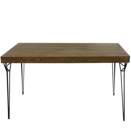 ΤΡΑΠΕΖΙ ΜΕ ΜΕΤΑΛΛΙΚΑ ΠΟΔΙΑ - MAYΡΟ/ΚΑΦΕ 150x90x80cm – Αναβαθμίζει άμεσα τον χώρο σου | iroots.gr