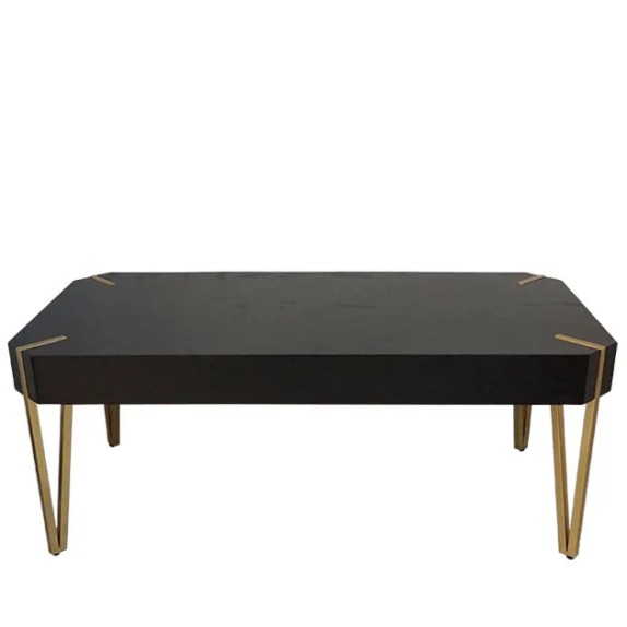 ΤΡΑΠΕΖΙ ΜΕ ΜΕΤΑΛΛΙΚΑ ΠΟΔΙΑ - ΧΡΥΣΟ/ΚΑΦΕ ΒΕΓΓΕ 117x58x46cm – Δημιουργεί αίσθηση πολυτέλειας χωρίς κόπο | iroots.gr