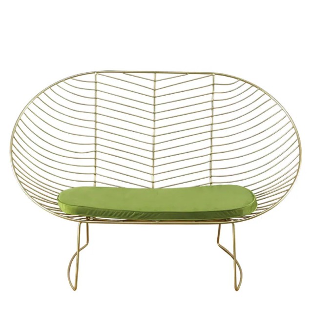 ΜΕΤΑΛΛΙΚΟΣ ΚΑΝΑΠΕΣ ΧΡΥΣΟ ΔΙΘΕΣΙΟΣ ΜΕ ΜΑΞΙΛΑΡΙ - 160x71x107cm 2/ΚΙΒ – Ταιριάζει σε κάθε μοντέρνο ή επαγγελματικό χώρο | iroots.gr