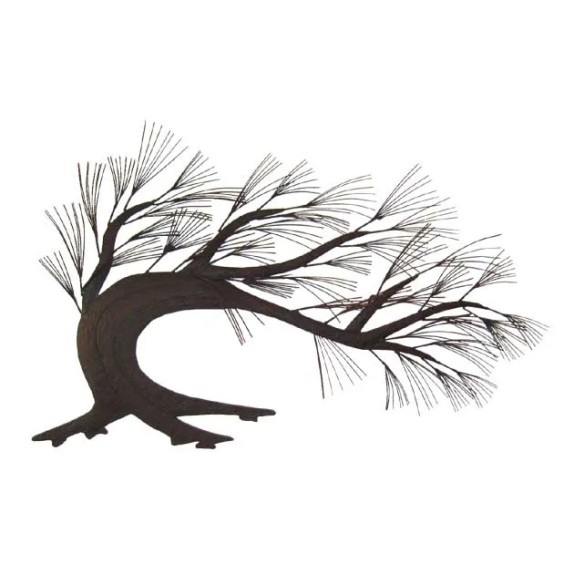 ΜΕΤΑΛΛΙΚΟ ΔΙΑΚΟΣΜΗΤΙΚΟ ΤΟΙΧΟΥ - ΔΕΝΤΡΟ 97x61x3cm 4/ΚΙΒ – Ταιριάζει σε κάθε μοντέρνο ή επαγγελματικό χώρο | iroots.gr