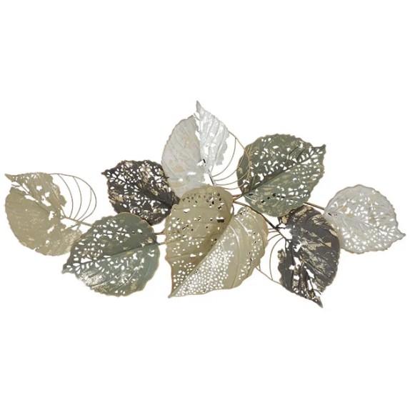 ΜΕΤΑΛΛΙΚΟ ΔΙΑΚΟΣΜΗΤΙΚΟ ΤΟΙΧΟΥ - ΦΥΛΛΑ 134x69x10cm 2/KIB – Προσφέρει μοναδική αισθητική | iroots.gr