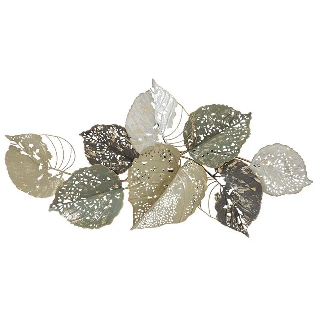 ΜΕΤΑΛΛΙΚΟ ΔΙΑΚΟΣΜΗΤΙΚΟ ΤΟΙΧΟΥ - ΦΥΛΛΑ 134x69x10cm 2/KIB – Προσφέρει μοναδική αισθητική | iroots.gr