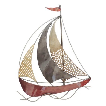 ΜΕΤΑΛΛΙΚΟ ΔΙΑΚΟΣΜΗΤΙΚΟ ΤΟΙΧΟΥ - ΚΑΡΑΒΑΚΙ 38.7x49.5x7cm 4/KIB – Προσφέρει μοναδική αισθητική | iroots.gr