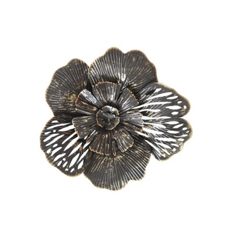 ΜΕΤΑΛΛΙΚΟ ΔΙΑΚΟΣΜΗΤΙΚΟ ΤΟΙΧΟΥ - ΑΝΘΟΣ ΓΚΡΙ 44.5x41x7cm 6/KIB – Αναβαθμίζει άμεσα τον χώρο σου | iroots.gr