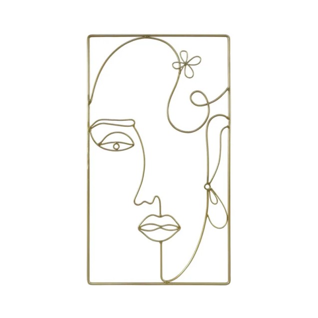 ΜΕΤΑΛΛΙΚO ΚΑΔΡΟ ΓΥΝΑΙΚEIO ΠΡΟΣΩΠΟ ΧΡΥΣΟ - 25x45cm 24/ΚΙΒ – Ταιριάζει σε κάθε μοντέρνο ή επαγγελματικό χώρο | iroots.gr