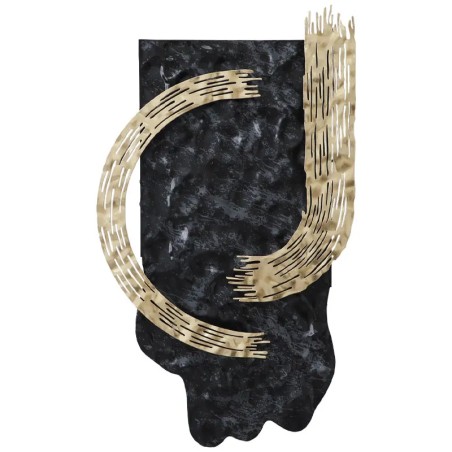 ΜΕΤΑΛΛΙΚΟ ΤΟΙΧΟΥ ΧΡΥΣΟ/ΜΑΥΡΟ ΑΦΗΡΗΜΕΝΟ ΣΦΥΡΗΛΑΤΟ - 38.7x70.5x5.7cm 4/KIB – Δημιουργεί αίσθηση πολυτέλειας χωρίς κόπο | iroots.gr