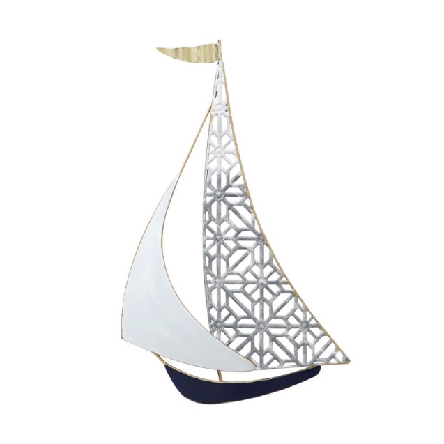 ΜΕΤΑΛΛΙΚΟ ΔΙΑΚΟΣΜΗΤΙΚΟ ΤΟΙΧΟΥ ΚΑΡΑΒΙ - 28.6x45.1x2.5cm 8/ΚΙΒ – Δημιουργεί αίσθηση πολυτέλειας χωρίς κόπο | iroots.gr