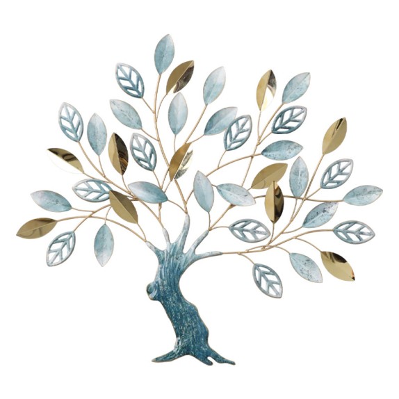 ΜΕΤΑΛΛΙΚΟ ΔΙΑΚΟΣΜΗΤΙΚΟ ΤΟΙΧΟΥ ΔΕΝΤΡΟ ΜΕ ΦΥΛΛΑ - 75.6x68.6x3.2cm 4/ΚΙΒ – Ταιριάζει σε κάθε μοντέρνο ή επαγγελματικό χώρο | iroots