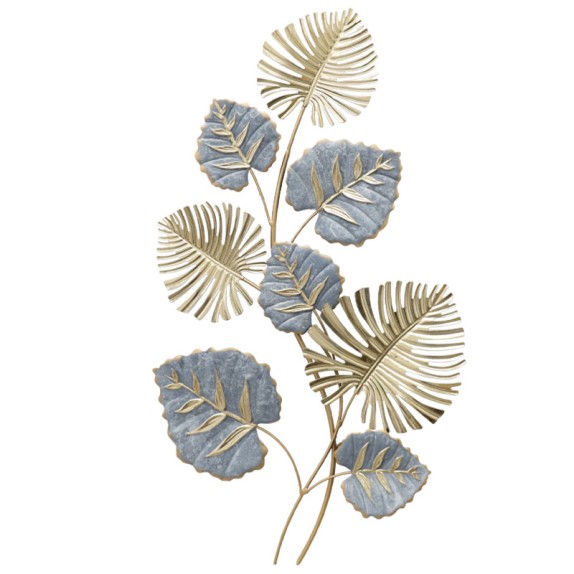 ΜΕΤΑΛΛΙΚΟ ΔΙΑΚΟΣΜΗΤΙΚΟ ΤΟΙΧΟΥ ΚΛΑΔΙ ΜΕ ΦΥΛΛΑ - 43.2x76.2x3.8cm 4/ΚΙΒ – Ταιριάζει σε κάθε μοντέρνο ή επαγγελματικό χώρο | iroots.