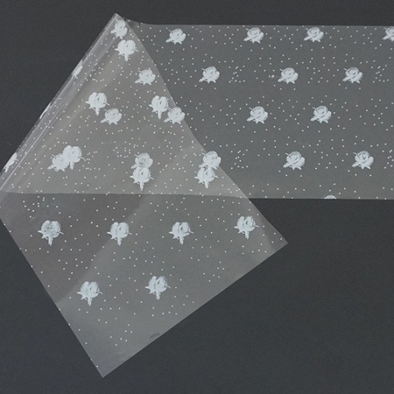 ΡΟΛΟ ΖΕΛΑΤΙΝΑ ΔΙΑΦΑΝΕΣ ΤΥΠΩΜΕΝΟ ΠΟΥΑ ΛΕΥΚΑ ΛΟΥΛΟΥΔΙΑ 0.8x48m 1.5kg – Δίνει premium χαρακτήρα στο περιβάλλον | iroots.gr