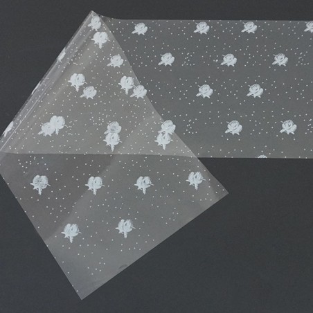 ΡΟΛΟ ΖΕΛΑΤΙΝΑ ΔΙΑΦΑΝΕΣ ΤΥΠΩΜΕΝΟ ΠΟΥΑ ΛΕΥΚΑ ΛΟΥΛΟΥΔΙΑ 0.8x48m 1.5kg – Δίνει premium χαρακτήρα στο περιβάλλον | iroots.gr