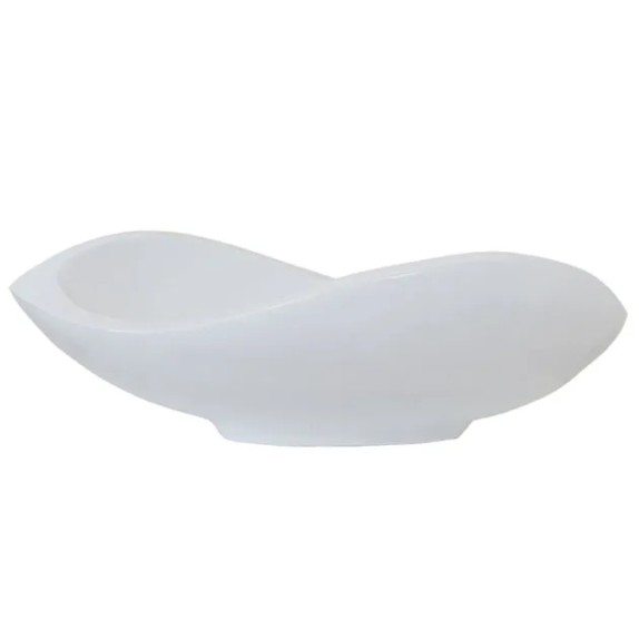 FIBERGLASS ΠΙΑΤΕΛΑ/ΚΟΥΠ (ΒΑΡΚΑ) ΛΕΥΚΟ - 82x32x27cm 1/ΚΙΒ – Δίνει premium χαρακτήρα στο περιβάλλον | iroots.gr